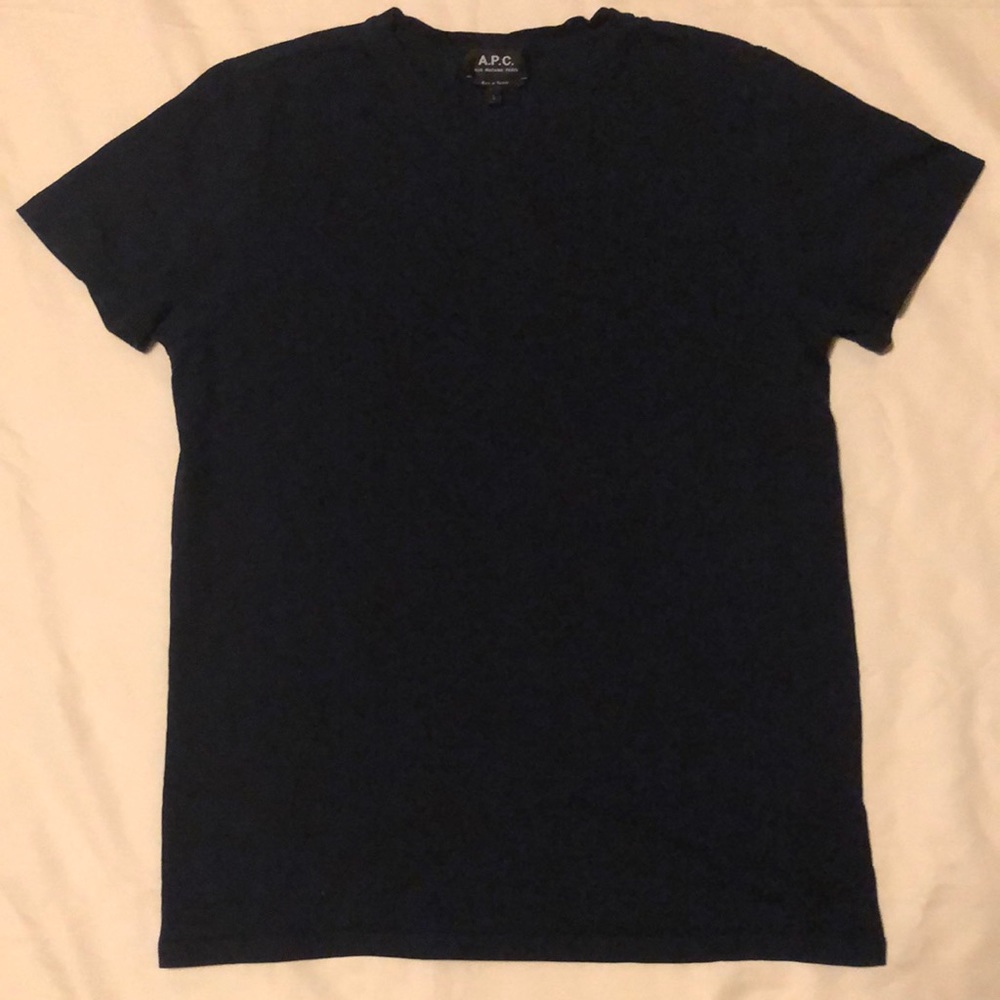 APC navy blue size small t shirt